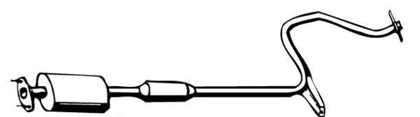 Средний глушитель выхлопных газов