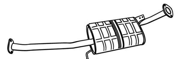 Средний глушитель выхлопных газов