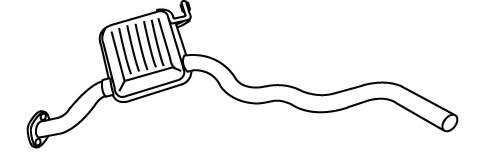 Средний глушитель выхлопных газов