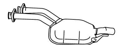 Средний глушитель выхлопных газов