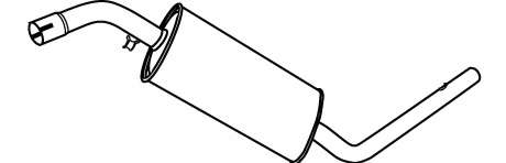 Средний глушитель выхлопных газов