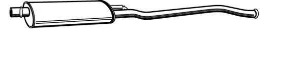 Средний глушитель выхлопных газов