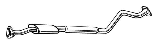 Средний глушитель выхлопных газов