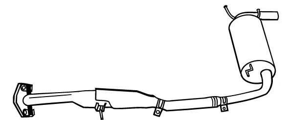 Глушитель выхлопных газов конечный