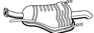 Глушитель выхлопных газов конечный