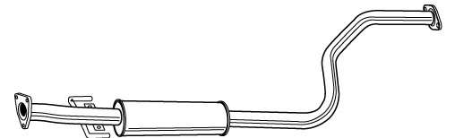 Средний глушитель выхлопных газов