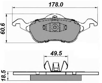 Комплект тормозных колодок, дисковый тормоз