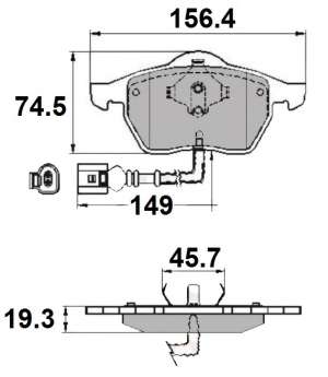 Комплект тормозных колодок, дисковый тормоз