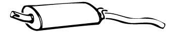 Глушитель выхлопных газов конечный