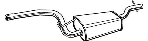 Средний глушитель выхлопных газов