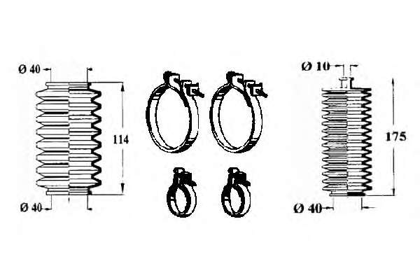 Комплект пылника, рулевое управление