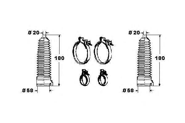 Комплект пылника, рулевое управление