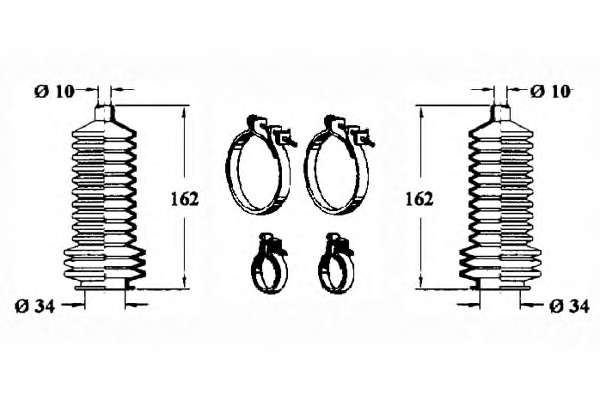 Комплект пылника, рулевое управление