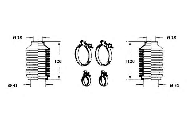 Комплект пылника, рулевое управление