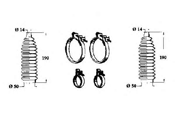 Комплект пылника, рулевое управление