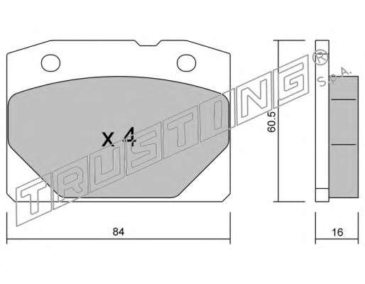 Комплект тормозных колодок, дисковый тормоз