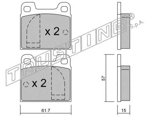 Комплект тормозных колодок, дисковый тормоз
