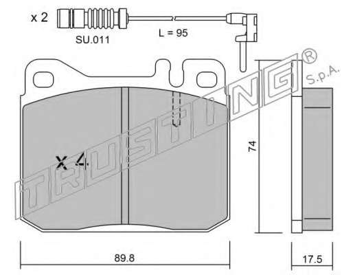 Комплект тормозных колодок, дисковый тормоз