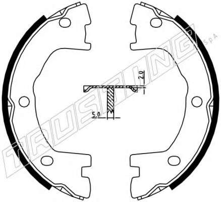Комплект тормозных колодок, стояночная тормозная система