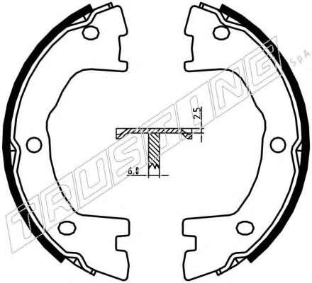 Комплект тормозных колодок, стояночная тормозная система