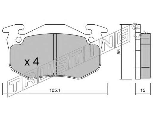 Комплект тормозных колодок, дисковый тормоз