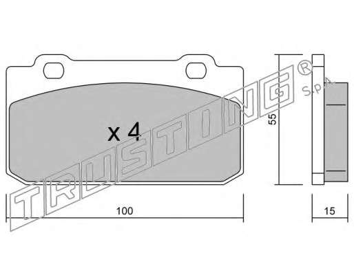 Комплект тормозных колодок, дисковый тормоз