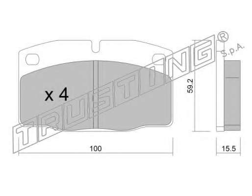 Комплект тормозных колодок, дисковый тормоз
