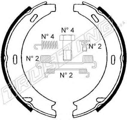 Комплект тормозных колодок, стояночная тормозная система