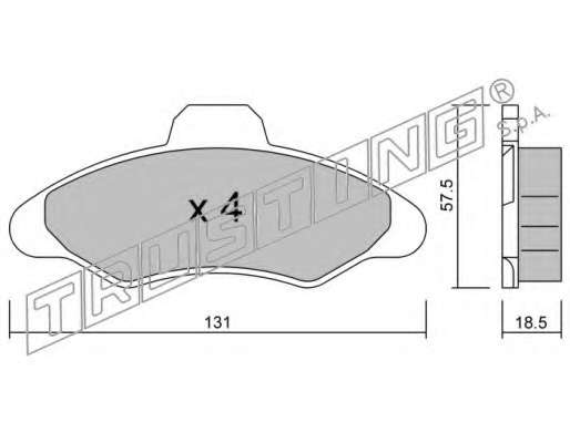 Комплект тормозных колодок, дисковый тормоз