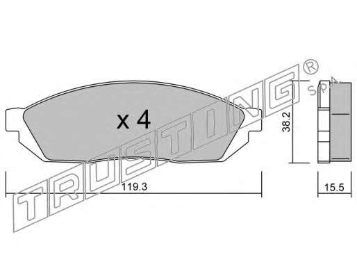 Комплект тормозных колодок, дисковый тормоз