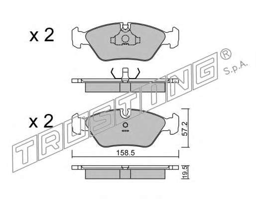 Комплект тормозных колодок, дисковый тормоз
