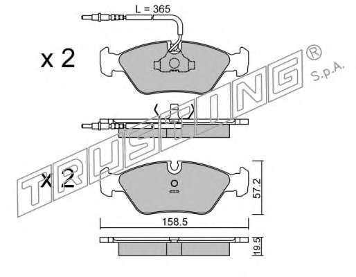 Комплект тормозных колодок, дисковый тормоз