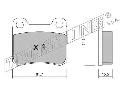 Комплект тормозных колодок, дисковый тормоз