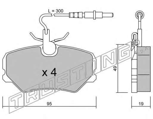 Комплект тормозных колодок, дисковый тормоз