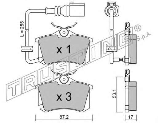Комплект тормозных колодок, дисковый тормоз