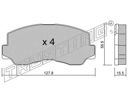 Комплект тормозных колодок, дисковый тормоз
