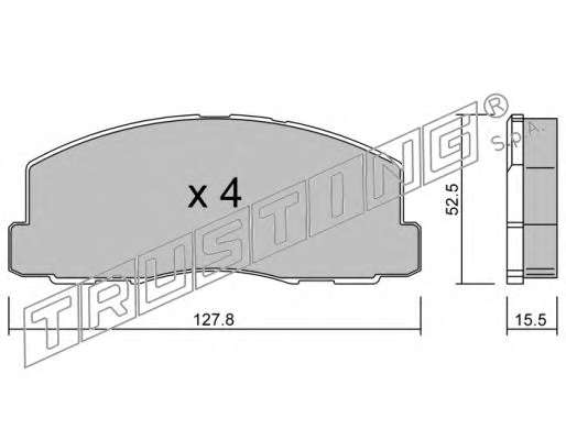 Комплект тормозных колодок, дисковый тормоз
