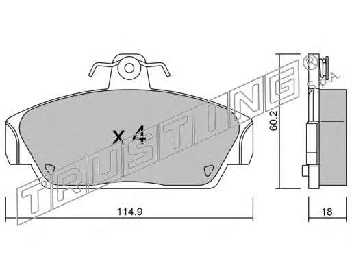 Комплект тормозных колодок, дисковый тормоз