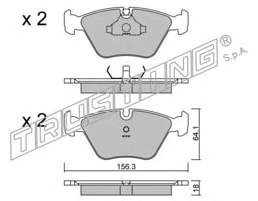 Комплект тормозных колодок, дисковый тормоз