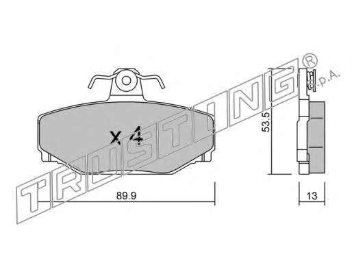 Комплект тормозных колодок, дисковый тормоз