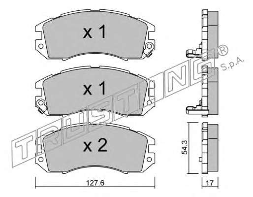 Комплект тормозных колодок, дисковый тормоз
