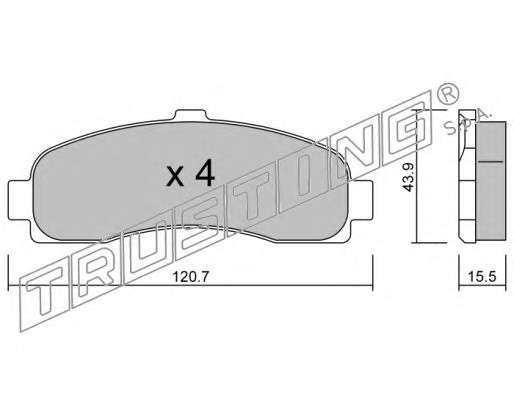 Комплект тормозных колодок, дисковый тормоз