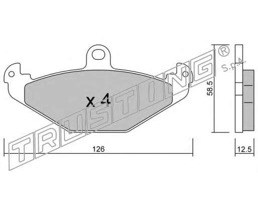 Комплект тормозных колодок, дисковый тормоз