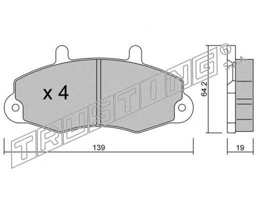 Комплект тормозных колодок, дисковый тормоз