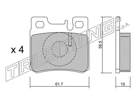 Комплект тормозных колодок, дисковый тормоз