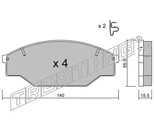 Комплект тормозных колодок, дисковый тормоз