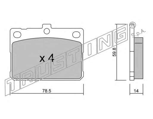 Комплект тормозных колодок, дисковый тормоз