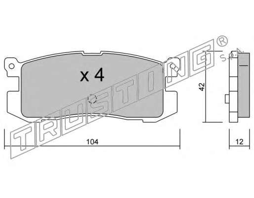 Комплект тормозных колодок, дисковый тормоз