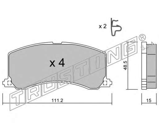Комплект тормозных колодок, дисковый тормоз