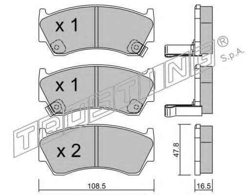 Комплект тормозных колодок, дисковый тормоз